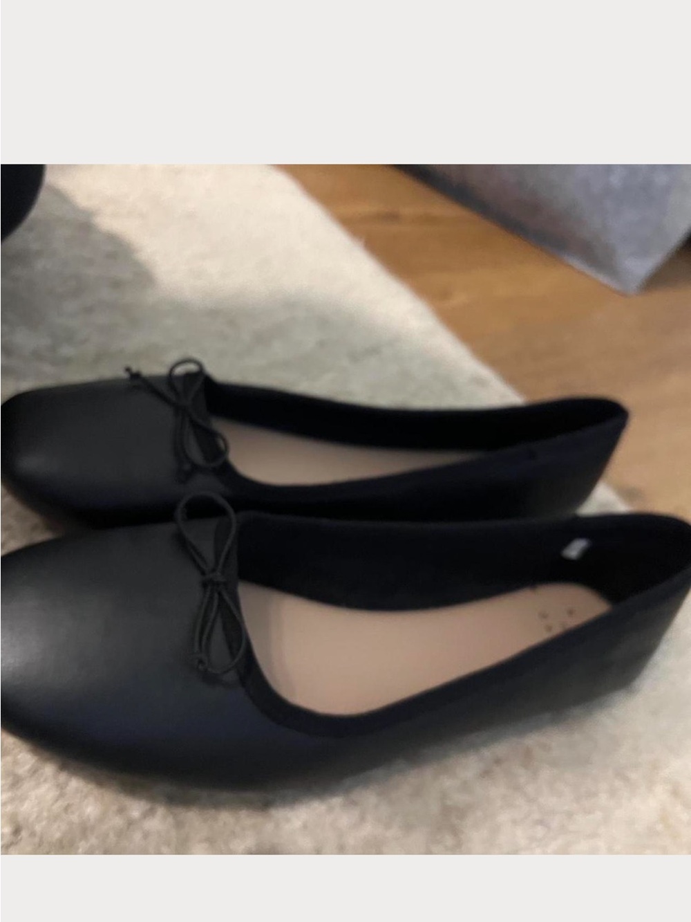 Classic Black Bow Ballet Flats for Women